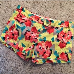 J. Crew Stretch Floral Chino Shorts Size 6